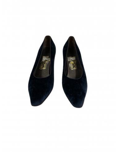 Shoes Heels Block By Ferragamo In Navy, Size: 9.5 prix