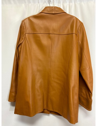 Jacket Leather By Preston And New York In Brown, Size: M les ctes