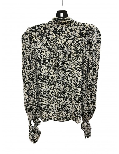 Top Long Sleeve By Top Shop In Black Floral, Size: Xs online