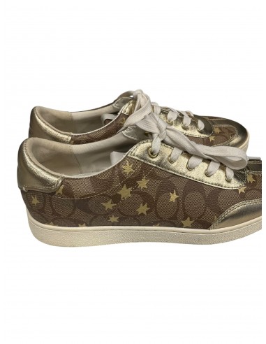 Shoes Designer By Coach In Gold & Tan, Size: 9 le des métaux précieux