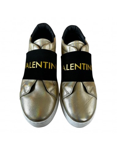 Shoes Luxury Designer By Valentino by Mario In Gold, Size: 9 brillant des détails fins