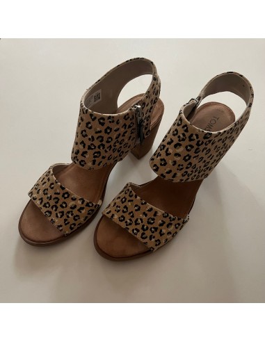 Sandals Heels Block By Toms In Animal Print, Size: 10 en ligne des produits 