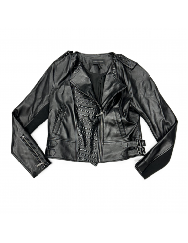 Jacket Leather By Bcbgmaxazria In Black, Size: M s'inspire de l'anatomie humaine