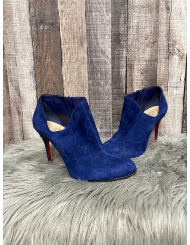 Boots Luxury Designer By Christian Louboutin In Blue, Size: 9 solde