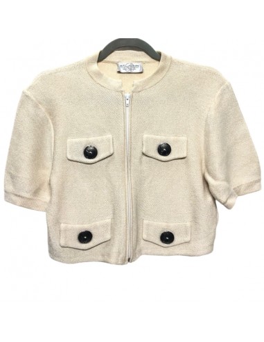 Sweater Cardigan Luxury Designer By St John Collection In Beige, Size: 2 la livraison gratuite