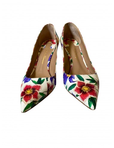 Shoes Luxury Designer By Ferragamo In Floral Print, Size: 8 d'Europe débarque